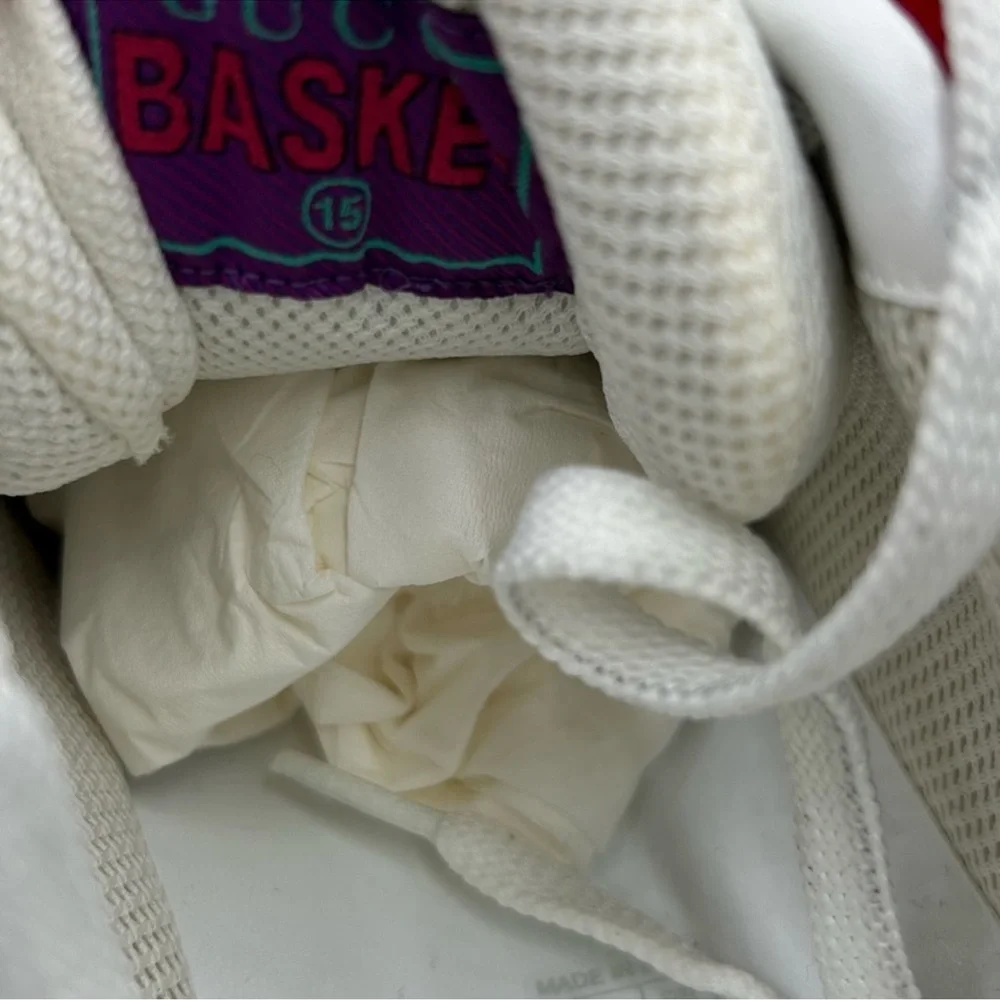 Men’s Gucci, low top basket sneakers size 15 made in Italy